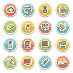 Electronics color icons.