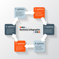Modern vector info graphic for business project