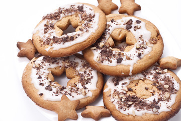 shortbread cookie under glaze