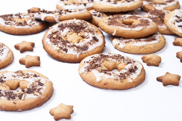 shortbread cookie under glaze