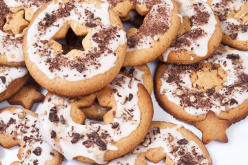 shortbread cookie under glaze