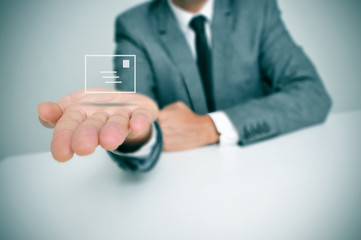 businessman with a letter