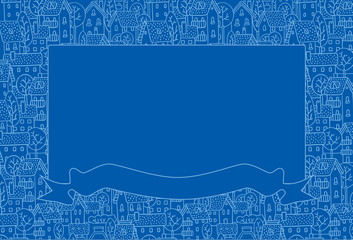 Frame with city pattern