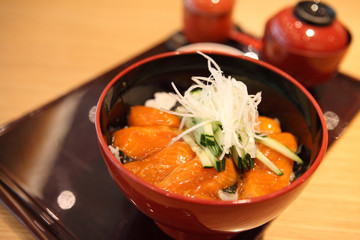 salmon sushi rice don