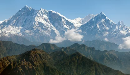 Poster view of Annapurna Himal from Jaljala pass - Nepal - Asia © Daniel Prudek
