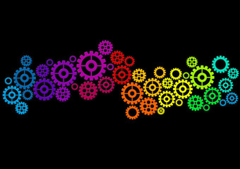Bunte Zahnräder
