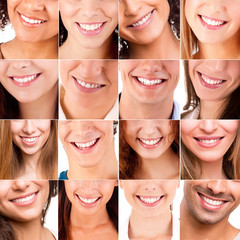 Collage of different smiles
