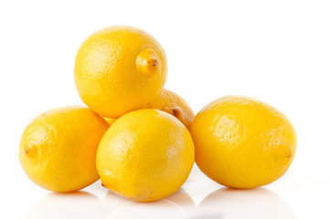ripe lemons on a white background