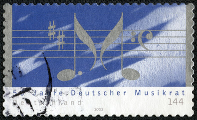 50th Anniv of Deutscher Musikrat , shows Musical Notations