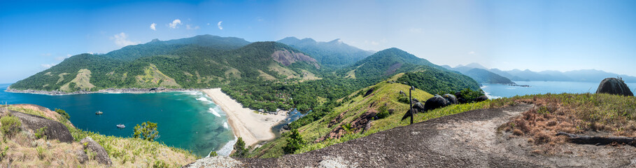 Beautiful Panorama of Ilhabela tropical Island, Rio do janerio,