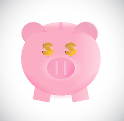 piggy bank illustration design