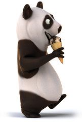 Panda and ice cream