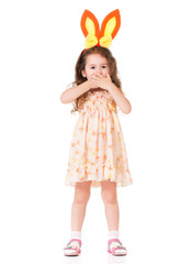Girl with rabbit ears