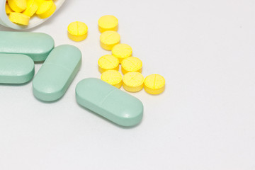 the medicine on paper background