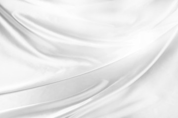 Luxurious white silk fabric texture background