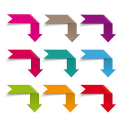 Infographic Elements Flag Arrows