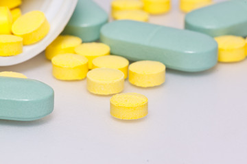 the medicine on paper background