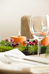 Christmas Dinner table setting