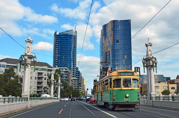Obraz premium Sieć tramwajowa w Melbourne