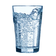 water splashing from glass isolated