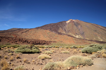 Teide Mountain and rock formation. 