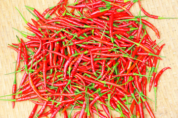 Naklejka premium Red chili peppers background