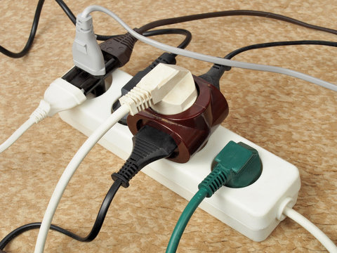 Overloaded extension cord