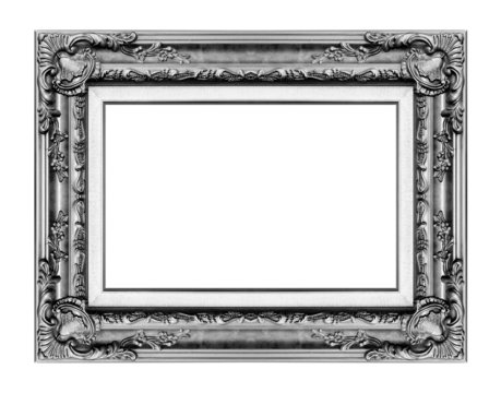 Picture frame isolated on white background.