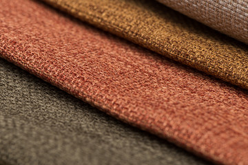 Multi color fabric texture samples