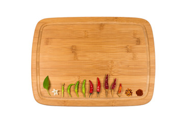 Chili on cutting board