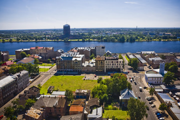 Areal view on the city of Riga, Latvia