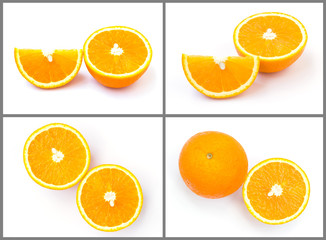set of orange isolated on white