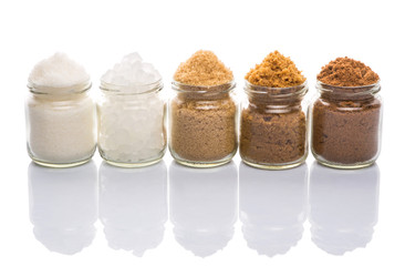 Brown sugar, muscovado sugar, white refine sugar, coconut sugar 