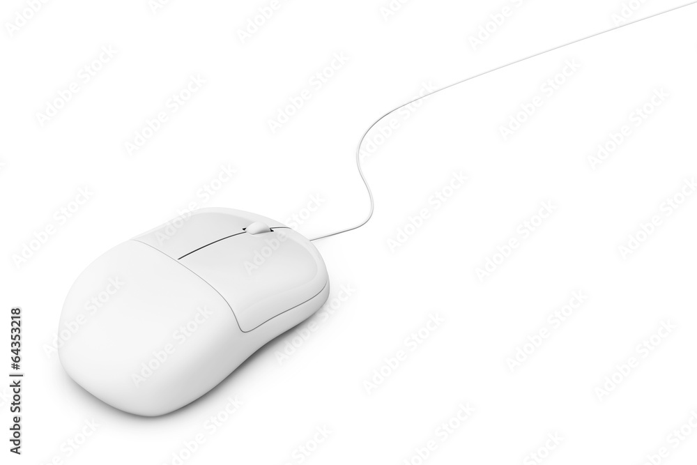 Poster simple wired computer mouse