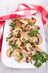 mushroom and parsley
