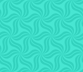 Cyan seamless abstract curved pattern wallpaper