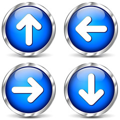 Vector blue arrows icons