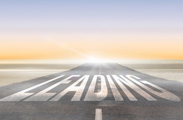 Leading against road leading out to the horizon