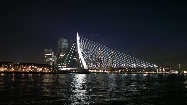 Erasmus Bridge in Rotterdam on the Nieuve-Maas River