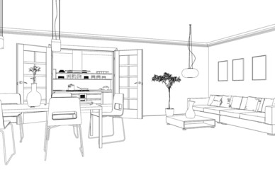 Entwurf modernes Interior Design