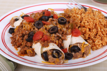 Beef and Bean Enchiladas
