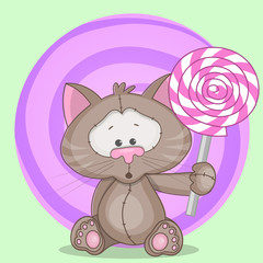 Cat with candy