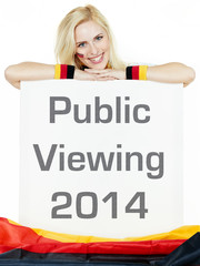 Girly soccer fan with message board