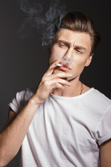 smoking man,