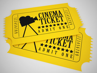 yellow cinema tickets - 64358032