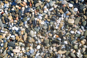 GUIJARROS EN LA COSTA. FONDO Y TEXTURA