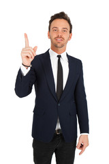 Young businessman posing