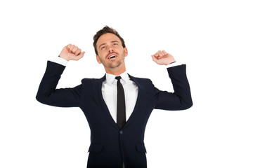 Young businessman posing