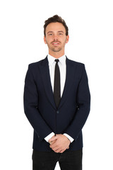 Young businessman posing