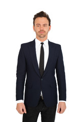Young businessman posing